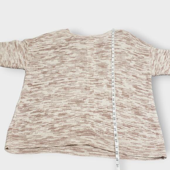 Pure Jill Plus Sz 2X Marled Textured Knit Tunic Sweater Boatneck Casual Neutral - Picture 10 of 10